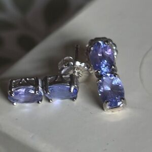 NWOT JTV Tanzanite Sterling Silver  Earrings